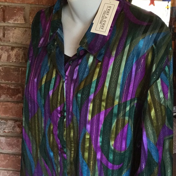 .NWT Vintage 1980 O’Keif & O’Keif Women’s Blouse - Picture 15 of 15